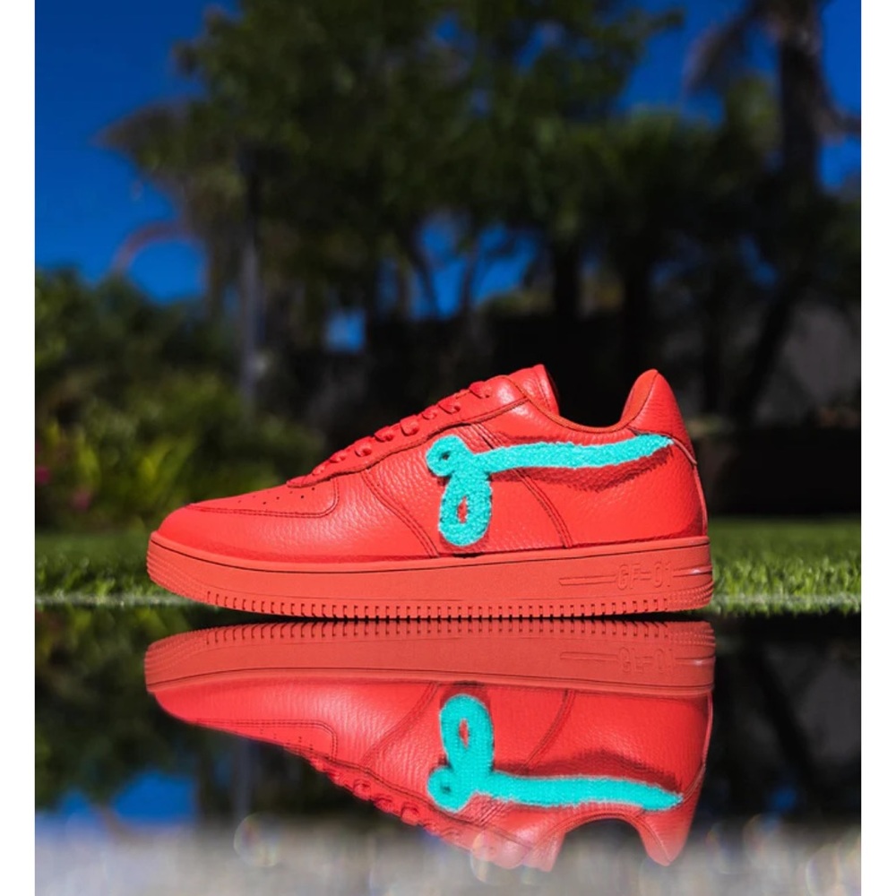 John Geiger GF-01 Peach Teal Chenille Banned